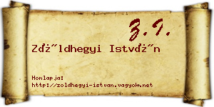 Zöldhegyi István névjegykártya